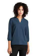 Load image into Gallery viewer, Mercer+Mettle® Women's Stretch Crepe 3/4-Sleeve Blouse (MM2011)