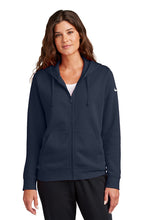 Load image into Gallery viewer, Nike Ladies Club Fleece Sleeve Swoosh Full-Zip Hoodie (NKFD9890)