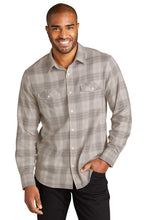 Load image into Gallery viewer, Port Authority® Long Sleeve Ombre Plaid Shirt (W672)