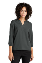 Load image into Gallery viewer, Mercer+Mettle® Women&#39;s Stretch Crepe 3/4-Sleeve Blouse (MM2011)
