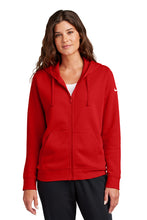 Load image into Gallery viewer, Nike Ladies Club Fleece Sleeve Swoosh Full-Zip Hoodie (NKFD9890)
