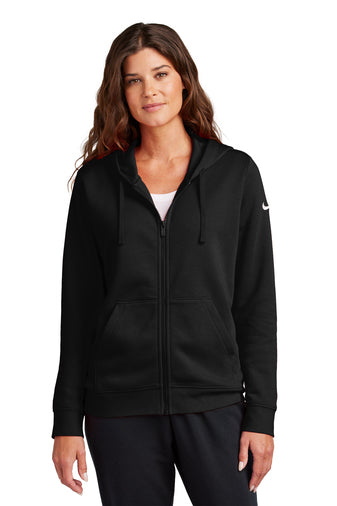 Nike Ladies Club Fleece Sleeve Swoosh Full-Zip Hoodie (NKFD9890)