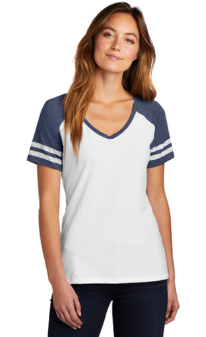 District ® Women’s Game V-Neck Tee (DM476)