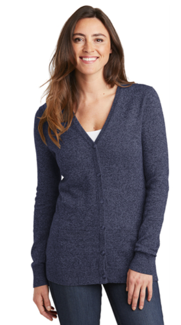 Port Authority ® Ladies Marled Cardigan Sweater (LSW4150)